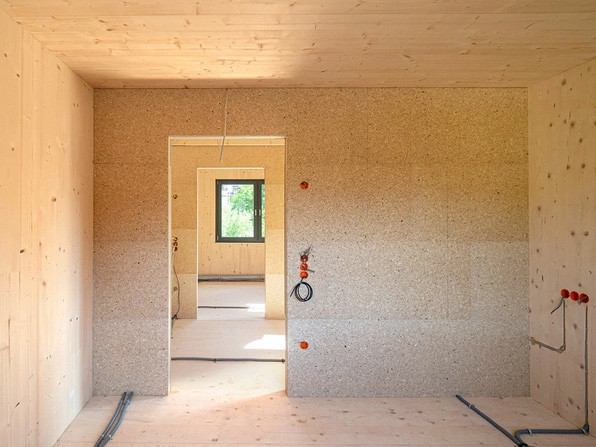 ESB-Platten P5 in Wandaufbau eines Hausen